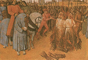 Сожжение еретиков во Франции в нач. XIII века