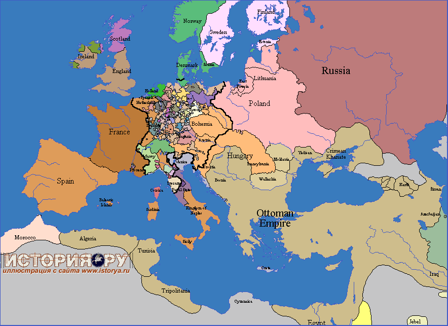 Хронология Европы в картах, 1600 год