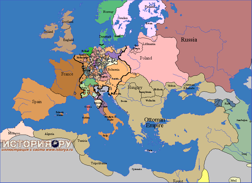 Хронология Европы в картах, 1630 год