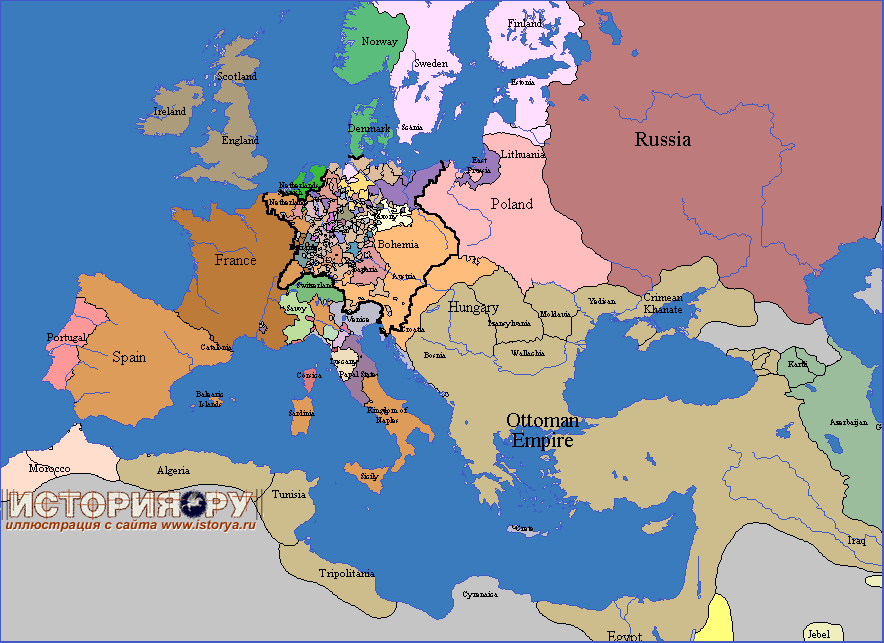 Хронология Европы в картах, 1660 год